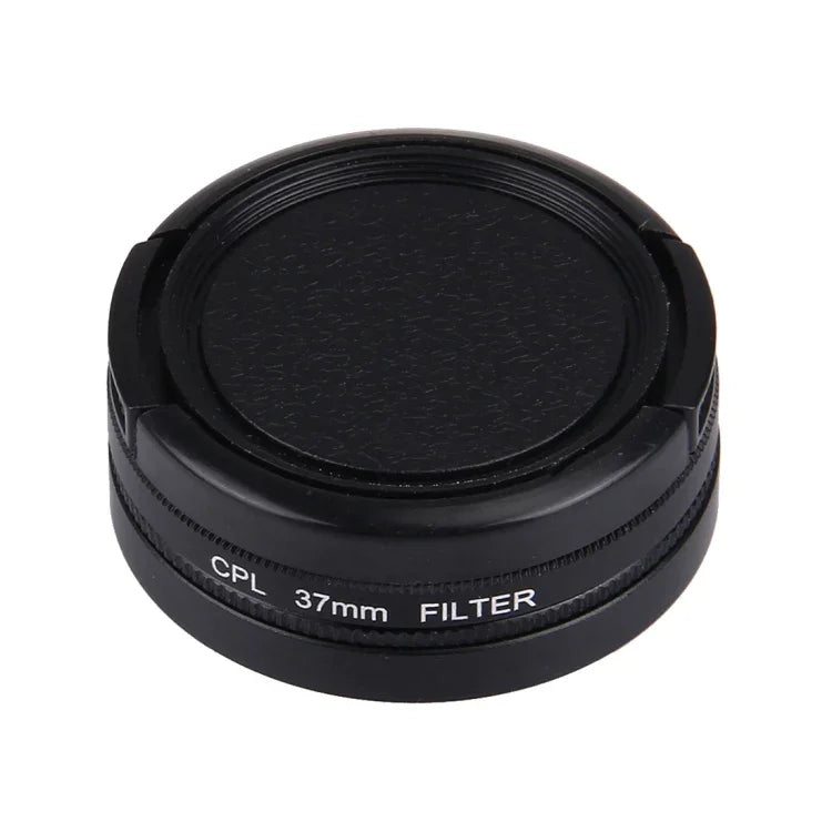 JUNESTAR pour caméra d'action sport 4K Xiaomi Xiaoyi Yi II : filtre CPL professionnel 37 mm + capuchon de protection d'objectif.