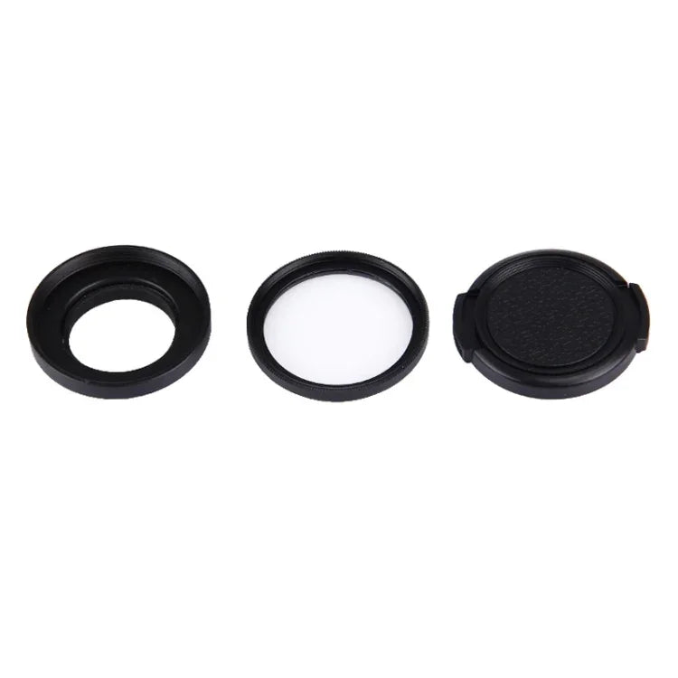 JUNESTAR pour caméra d'action sport 4K Xiaomi Xiaoyi Yi II : filtre UV professionnel 37 mm + capuchon de protection d'objectif.