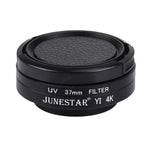 JUNESTAR pour caméra d'action sport 4K Xiaomi Xiaoyi Yi II : filtre UV professionnel 37 mm + capuchon de protection d'objectif.