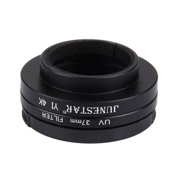 JUNESTAR pour caméra d'action sport 4K Xiaomi Xiaoyi Yi II : filtre UV professionnel 37 mm + capuchon de protection d'objectif.