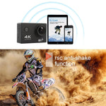 Caméra d'action sport F60 écran 2,0 pouces grand angle 170 degrés WiFi avec boîtier étanche, support carte Micro SD 64 Go, F60 (Jaune), F60 (Blanc), F60 (Argent), F60 (Magenta), F60 (Bleu), F60 (Or), F60 (Noir)