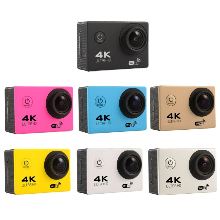 Caméra d'action sport F60 écran 2,0 pouces grand angle 170 degrés WiFi avec boîtier étanche, support carte Micro SD 64 Go, F60 (Jaune), F60 (Blanc), F60 (Argent), F60 (Magenta), F60 (Bleu), F60 (Or), F60 (Noir)