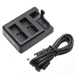 Chargeur double pour batteries + chargeur avec télécommande et câble USB pour GoPro HERO7 Black /6 /5 (AHDBT-501), batteries non incluses.