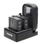 Chargeur double pour batteries + chargeur avec télécommande et câble USB pour GoPro HERO7 Black /6 /5 (AHDBT-501), batteries non incluses.