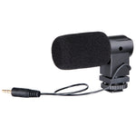 Microphone stéréo BOYA BY-V01 X/Y à condensateur avec support anti-choc intégré, montage sur griffe froide et pare-brise pour smartphones, appareils photo DSLR et caméras vidéo, BY-V01