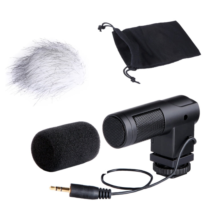 Microphone stéréo BOYA BY-V01 X/Y à condensateur avec support anti-choc intégré, montage sur griffe froide et pare-brise pour smartphones, appareils photo DSLR et caméras vidéo, BY-V01