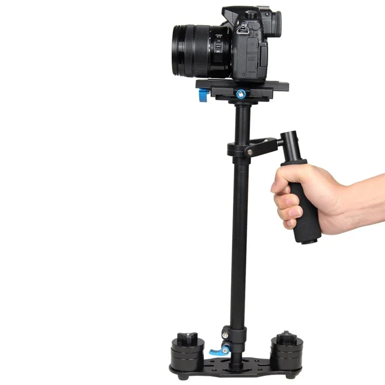 Stabilisateur portatif en aluminium YELANGU S60L 61 cm pour appareils photo reflex numériques et caméscopes