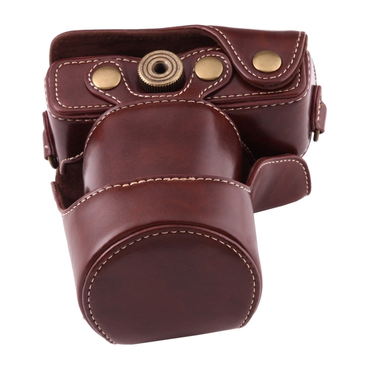 Étui intégral en cuir PU avec bandoulière pour Canon EOS M10