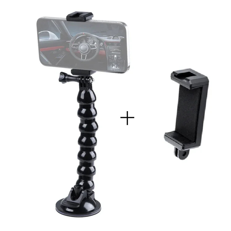 Support de fixation flexible à ventouse avec griffe porte-accessoires pour téléphone, support de fixation à ventouse avec griffe porte-accessoires pour téléphone