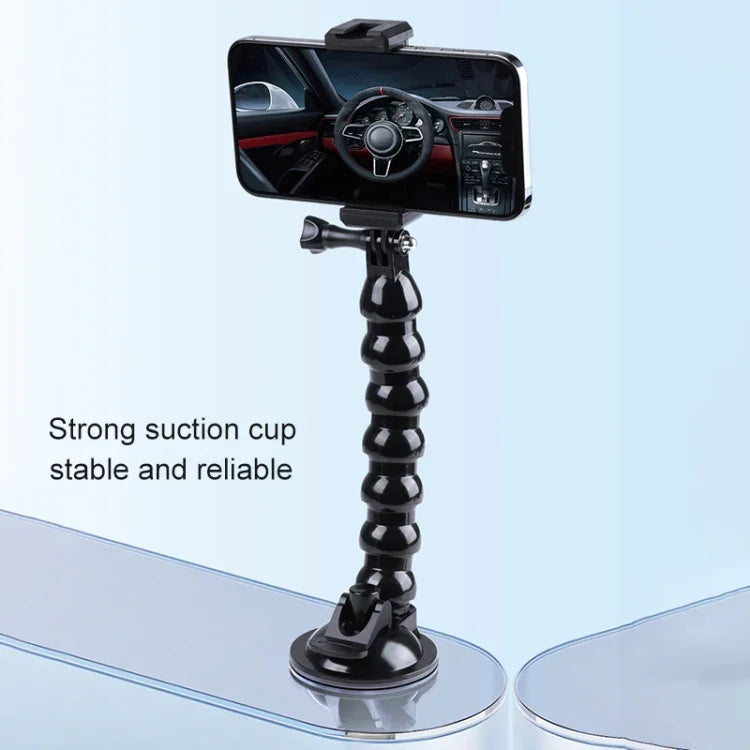 Support de fixation flexible à ventouse avec griffe porte-accessoires pour téléphone, support de fixation à ventouse avec griffe porte-accessoires pour téléphone