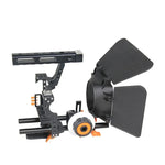 Le kit cage YELANGU YLG1105A A7 comprend un stabilisateur de cage pour caméra vidéo, un système de mise au point et un matte box pour Sony GH4 / A7S / A7 / A7R / A72 / A7RII / A7SII / A6000 / A6500 / A6300 / A7R3 / A7S3 / A7R4.