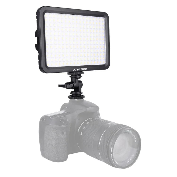 YELANGU YLG0504B 204 LED 1000LM 3300-5600K Sans polariseur, éclairage de studio à intensité variable pour la vidéo et la photo, compatible avec les appareils photo reflex numériques Canon, Nikon et autres.