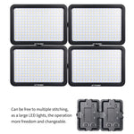 YELANGU YLG0504B 204 LED 1000LM 3300-5600K Sans polariseur, éclairage de studio à intensité variable pour la vidéo et la photo, compatible avec les appareils photo reflex numériques Canon, Nikon et autres.