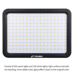 YELANGU YLG0504B 204 LED 1000LM 3300-5600K Sans polariseur, éclairage de studio à intensité variable pour la vidéo et la photo, compatible avec les appareils photo reflex numériques Canon, Nikon et autres.