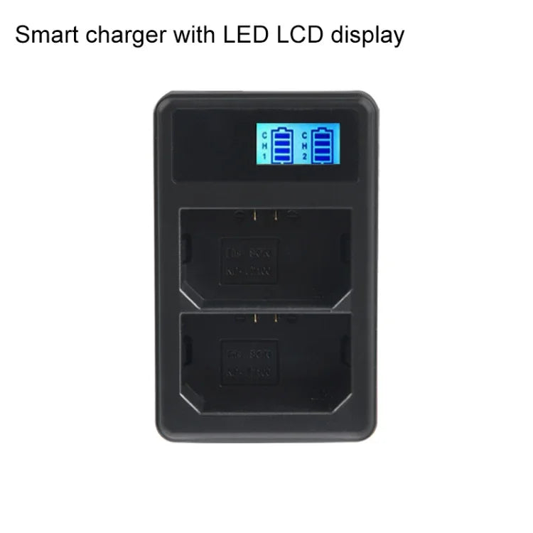 Chargeur de batterie double canal avec écran LCD numérique et port USB pour batterie Sony NP-FZ100, compatible avec Sony A9 (ILCE-9), double batterie NP-FZ100