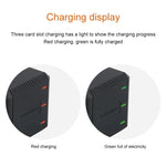 Boîtier de charge triple batterie RUIGPRO USB avec câble USB et indicateur LED pour GoPro HERO6/5