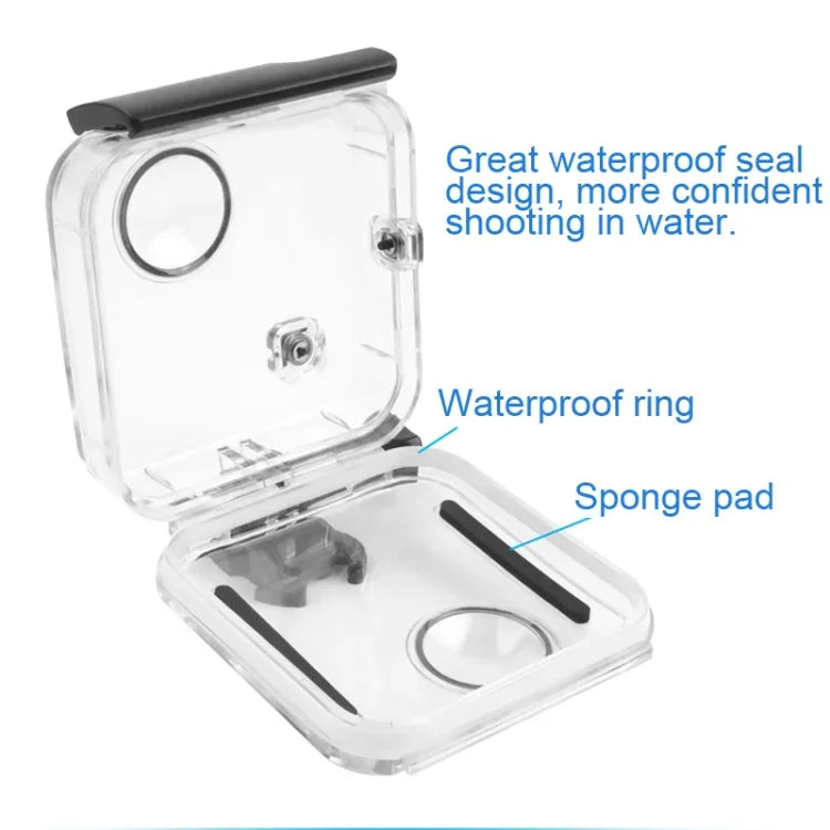 Boîtier étanche 40 m pour GoPro Fusion, avec fixation de base à boucle, vis et clé, pour GoPro Fusion