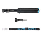 Trépied pliable et portable avec perche monopode pour selfies, compatible avec GoPro, Insta360, DJI et autres caméras d'action. Longueur : 23,5 à 81 cm. Marque : RUIGPRO.
