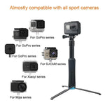Trépied pliable et portable avec perche monopode pour selfies, compatible avec GoPro, Insta360, DJI et autres caméras d'action. Longueur : 23,5 à 81 cm. Marque : RUIGPRO.