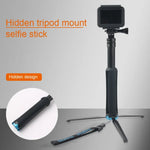Trépied pliable et portable avec perche monopode pour selfies, compatible avec GoPro, Insta360, DJI et autres caméras d'action. Longueur : 23,5 à 81 cm. Marque : RUIGPRO.