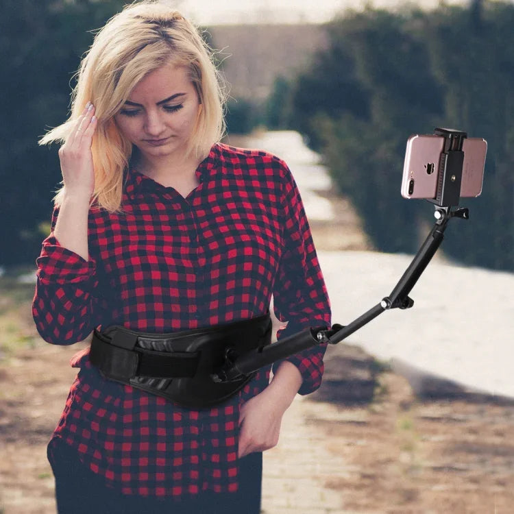 Sangle de fixation pour ceinture avec adaptateur et vis pour GoPro, Insta360, DJI et autres caméras d'action