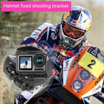 Kit de fixation adhésif multi-articulations pour casque de vélo avec boucle en J et vis, compatible avec GoPro, Insta360, DJI et autres caméras d'action.
