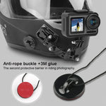 Kit de fixation adhésif multi-articulations pour casque de vélo avec boucle en J et vis, compatible avec GoPro, Insta360, DJI et autres caméras d'action.