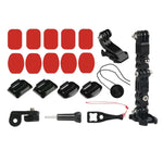 Kit de fixation adhésif multi-articulations pour casque de vélo avec boucle en J, adaptateur et vis, compatible avec GoPro, Insta360, DJI et autres caméras d'action.