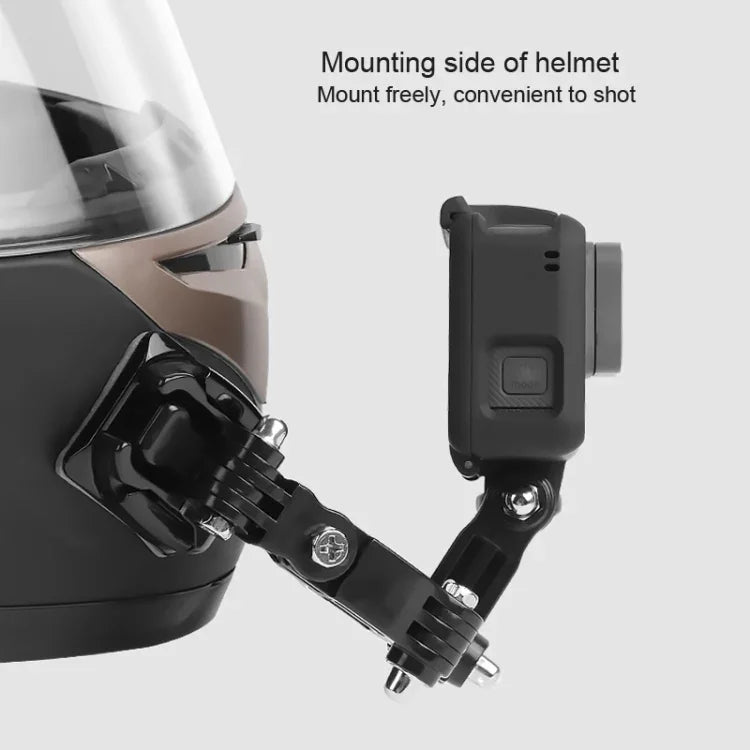 Kit de fixation adhésif multi-articulations pour casque de vélo avec boucle en J, adaptateur et vis, compatible avec GoPro, Insta360, DJI et autres caméras d'action.
