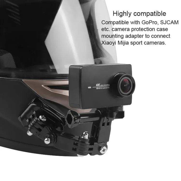 Kit de fixation adhésif multi-articulations pour casque de vélo avec boucle en J, adaptateur et vis, compatible avec GoPro, Insta360, DJI et autres caméras d'action.