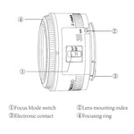 YONGNUO YN35MM F2N 1:2 Objectif à focale fixe grand angle AF/MF pour appareils photo reflex Nikon, YN35mm F2N