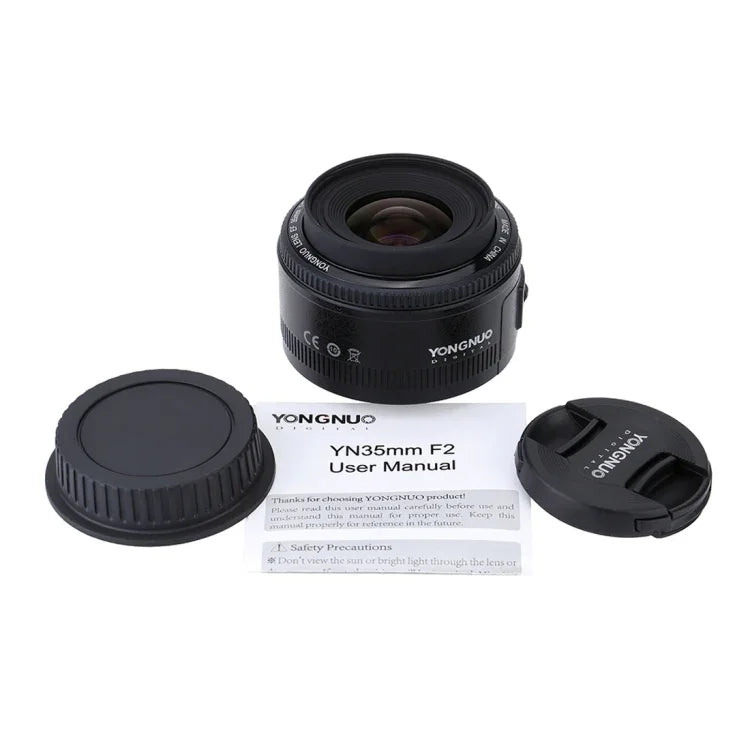 YONGNUO YN35MM F2N 1:2 Objectif à focale fixe grand angle AF/MF pour appareils photo reflex Nikon, YN35mm F2N