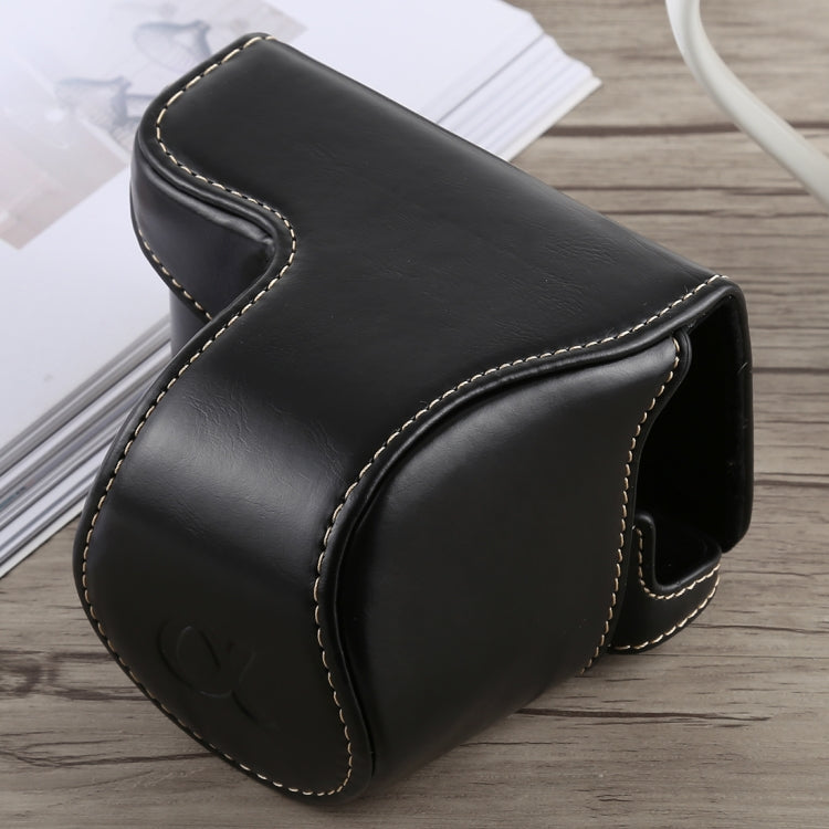 Étui intégral en cuir PU avec bandoulière pour appareil photo Sony A5100