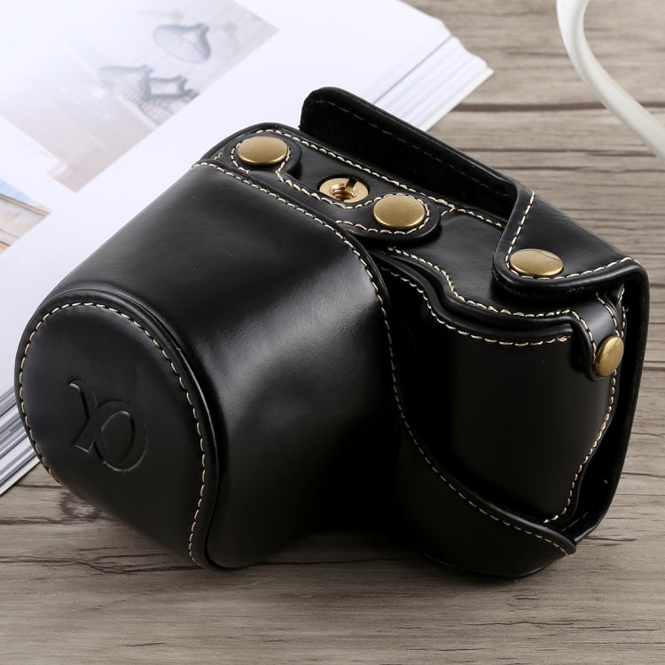 Étui intégral en cuir PU avec bandoulière pour appareil photo Sony A5100