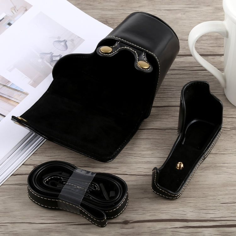 Étui intégral en cuir PU avec bandoulière pour appareil photo Sony A5100