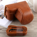 Étui intégral en cuir PU avec bandoulière pour appareil photo Sony A5100