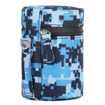 Étui à objectif camouflage, petite pochette zippée en tissu pour objectif d'appareil photo reflex numérique, dimensions : 11 x 8 x 8 cm