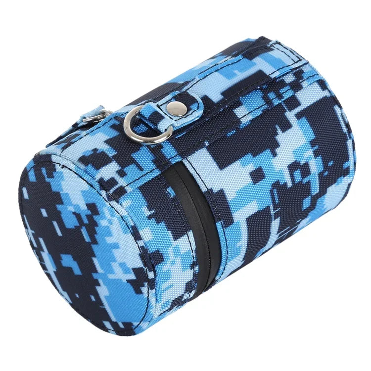 Étui à objectif camouflage, petite pochette zippée en tissu pour objectif d'appareil photo reflex numérique, dimensions : 11 x 8 x 8 cm