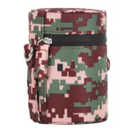 Étui à objectif camouflage, petite pochette zippée en tissu pour objectif d'appareil photo reflex numérique, dimensions : 11 x 8 x 8 cm