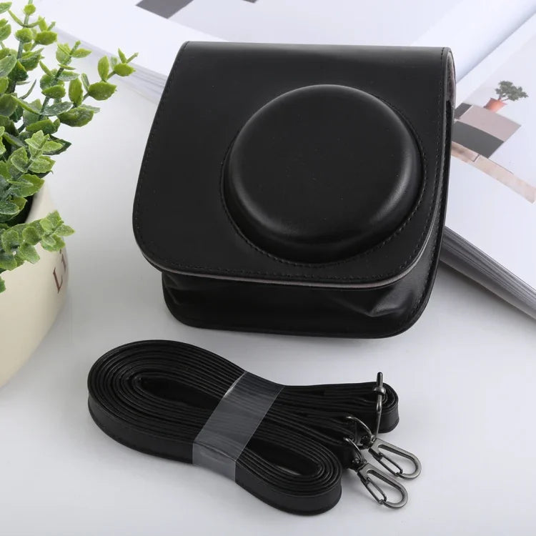 Étui en cuir PU style rétro avec bandoulière pour appareil photo FUJIFILM instax mini 9 / mini 8+ / mini 8, FUJI mini 9, FUJI mini 9