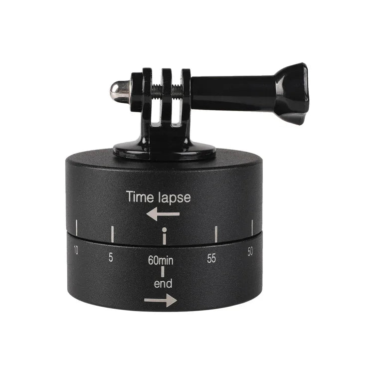 Adaptateur de tête de trépied stabilisateur à rotation automatique à 360 degrés pour GoPro, 60 minutes d'enregistrement en accéléré