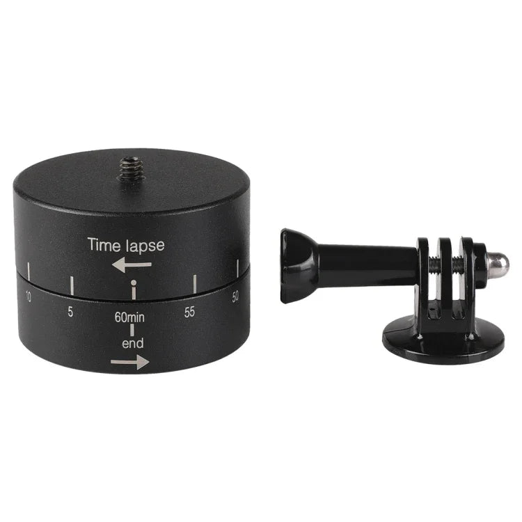 Adaptateur de tête de trépied stabilisateur à rotation automatique à 360 degrés pour GoPro, 60 minutes d'enregistrement en accéléré