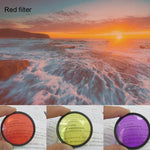 Filtre d'objectif professionnel JUNESTAR 4 en 1 52 mm (ND2-400 + Rouge + Jaune + FLD/Violet) pour GoPro HERO5/4s/4/3+/3/2, Xiaomi Xiaoyi Yi I/II 4K et caméra d'action SJCAM Sport.