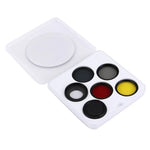 JUNESTAR Filtre d'objectif professionnel 7 en 1 37 mm (CPL + UV + ND4 + Rouge + Jaune + FLD / Violet) et capuchon de protection pour objectif pour caméra d'action GoPro HERO4 / 3+ / 3 Sport, 7 en 1