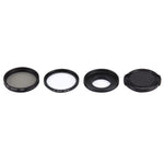 JUNESTAR Kit de filtres professionnels 4 en 1 pour objectif 40,5 mm (CPL + UV), boîtier étanche, bague d'adaptation et capuchon de protection pour objectif GoPro HERO4 / 3+ / 3 Sport.
