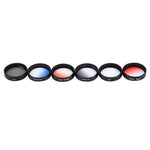 Filtre d'objectif professionnel JUNESTAR 6 en 1 34 mm (CPL + UV + Rouge dégradé + Orange dégradé + Bleu dégradé + Gris dégradé) pour DJI Phantom 3 et 4