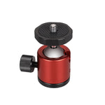 Mini rotule panoramique en métal, rotation à 360 degrés, pour appareils photo reflex numériques et numériques, rouge, noir, bleu