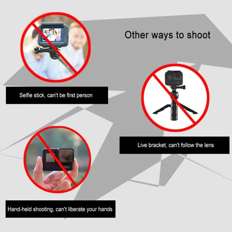 Support de fixation pour caméra GP458 compatible avec GoPro, Insta360, DJI et autres caméras d'action