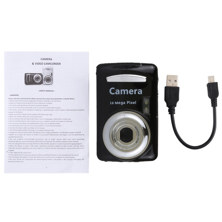 Caméra vidéo numérique 1280x720P HD avec zoom numérique 4x et écran TFT 2,4 pouces (16,0 MP)