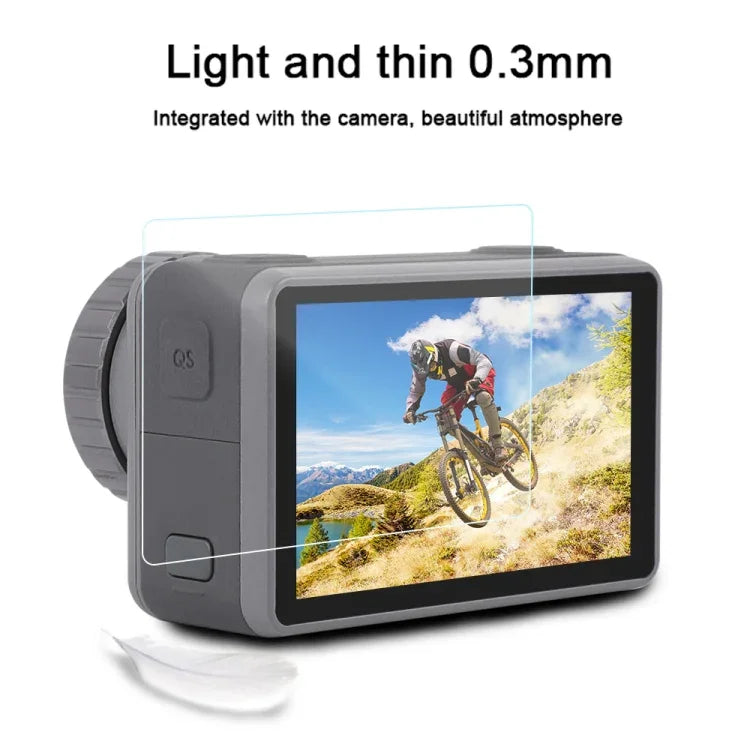 Film protecteur HD pour écran LCD avant et arrière avec objectif 3 en 1 pour DJI Osmo Action